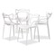 Baxton Studio Landry ModernWhite Finished Polypropylene Plastic 4-Piece Stackable Dining Chair Set, PK4 192-4PC-12028-ZORO - alternate 4